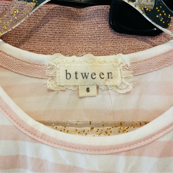 btween Glitter Star Striped Tee and Tulle Skirt Set - Picture 3 of 14